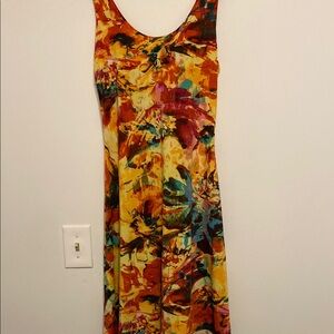 Vibrant Multicolor Sleeveless Dress, stretchy, good condition